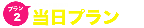 プラン2 スピード重視の当日プラン